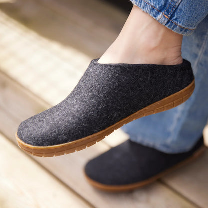 Glerups | Slipper mit Gummisohle - Charcoal