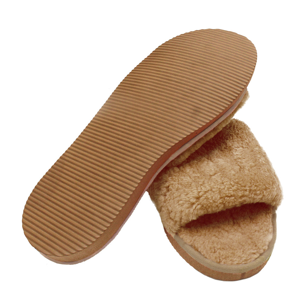 Texelana Strandloper | slipper van schapenvacht