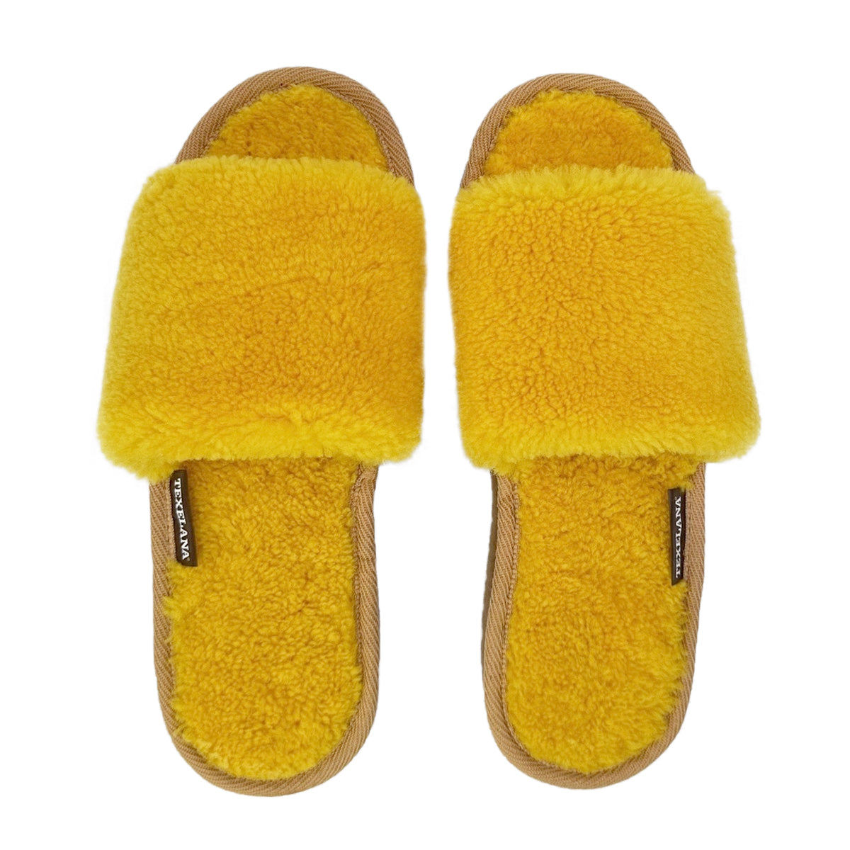Texelana Strandloper | slipper van schapenvacht Yellow