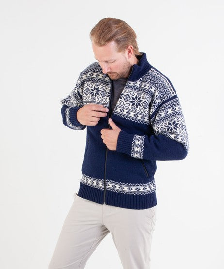 Bråtens - Snowflake FZ | Noors wollen vest met windstopper voering