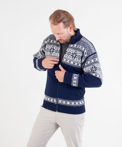 Bråtens - Snowflake FZ | Noors wollen vest met windstopper voering