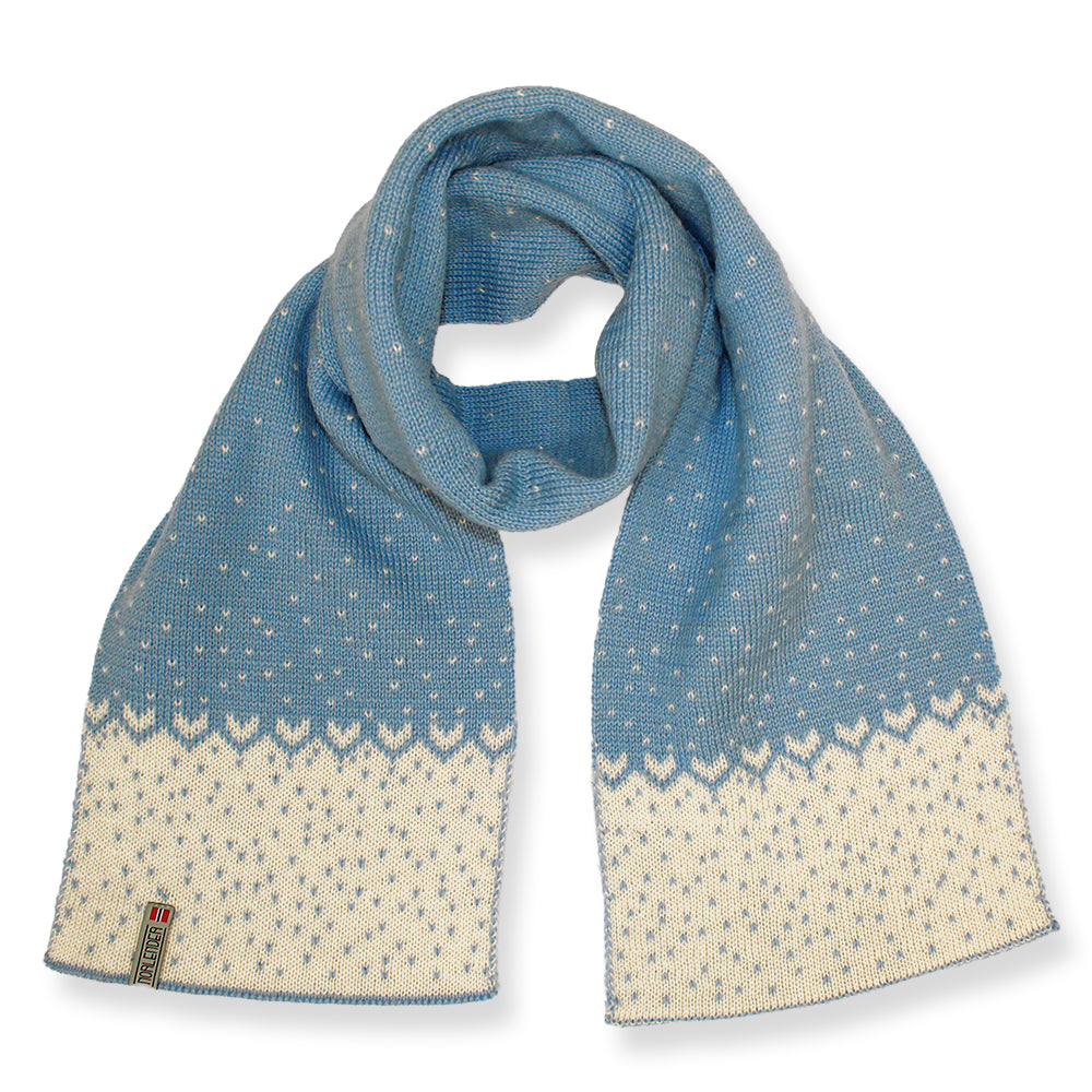 Norlender - Snowstorm scarf | wollen sjaal Blue