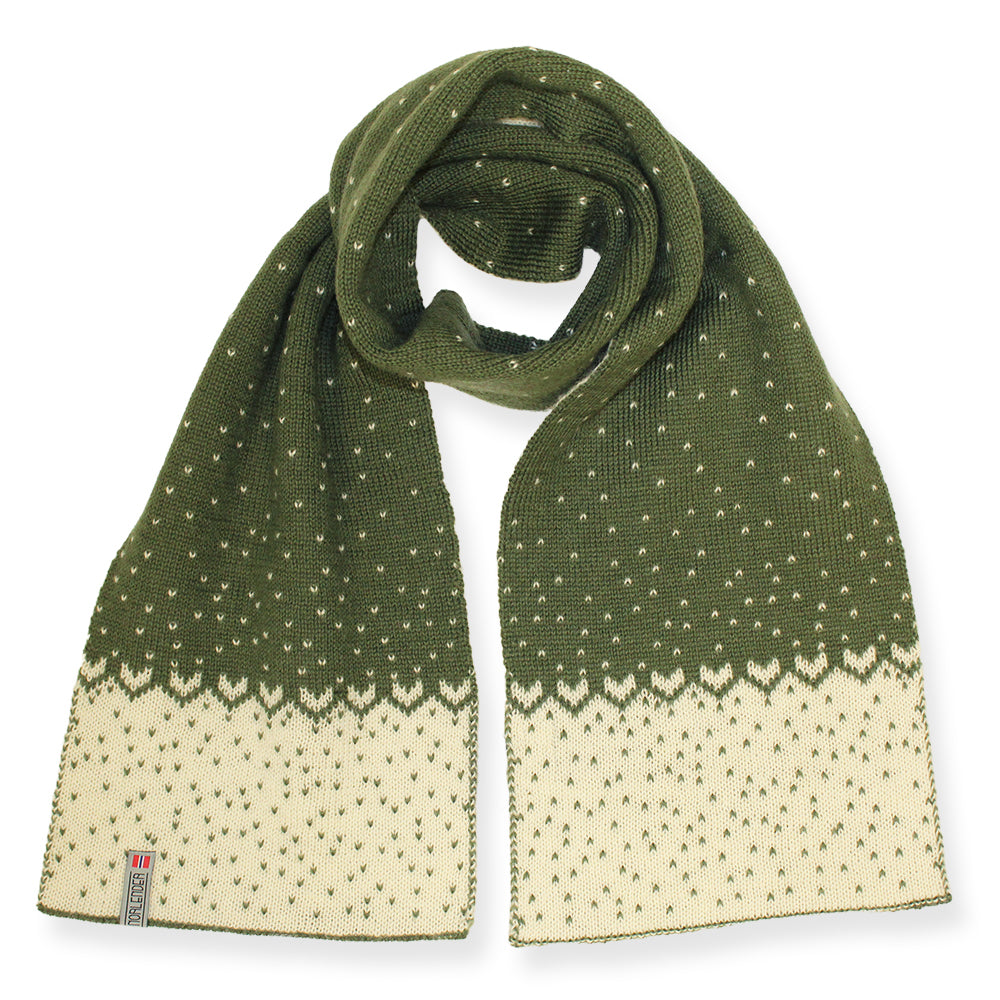Norlender - Snowstorm scarf | wollen sjaal Green