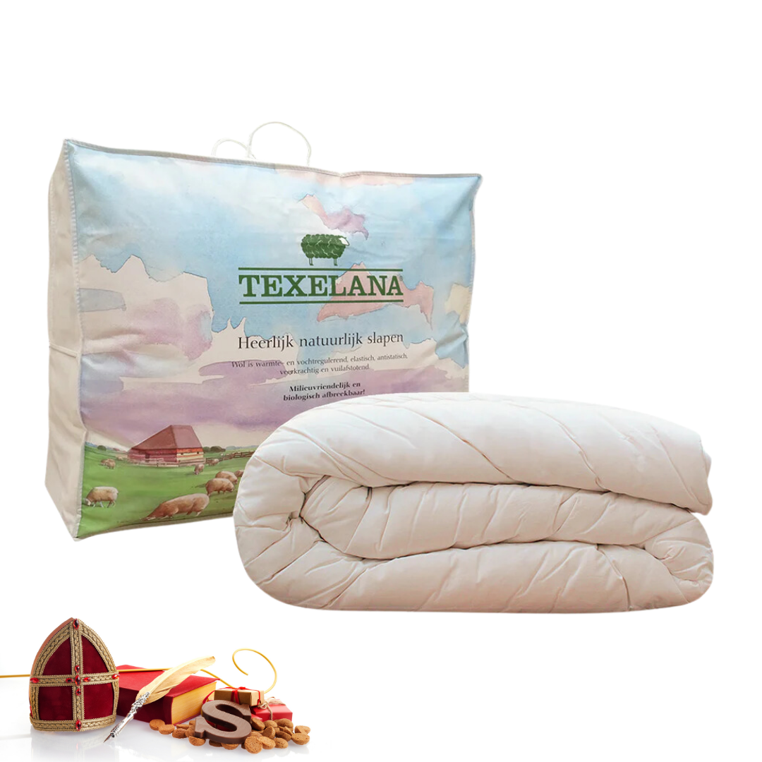 Texelana - Standard | 4-Jahreszeiten-Bettdecke mit Wollfüllung