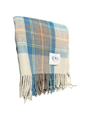 Belpo - Tartan blanket | wollen plaid Steward blue