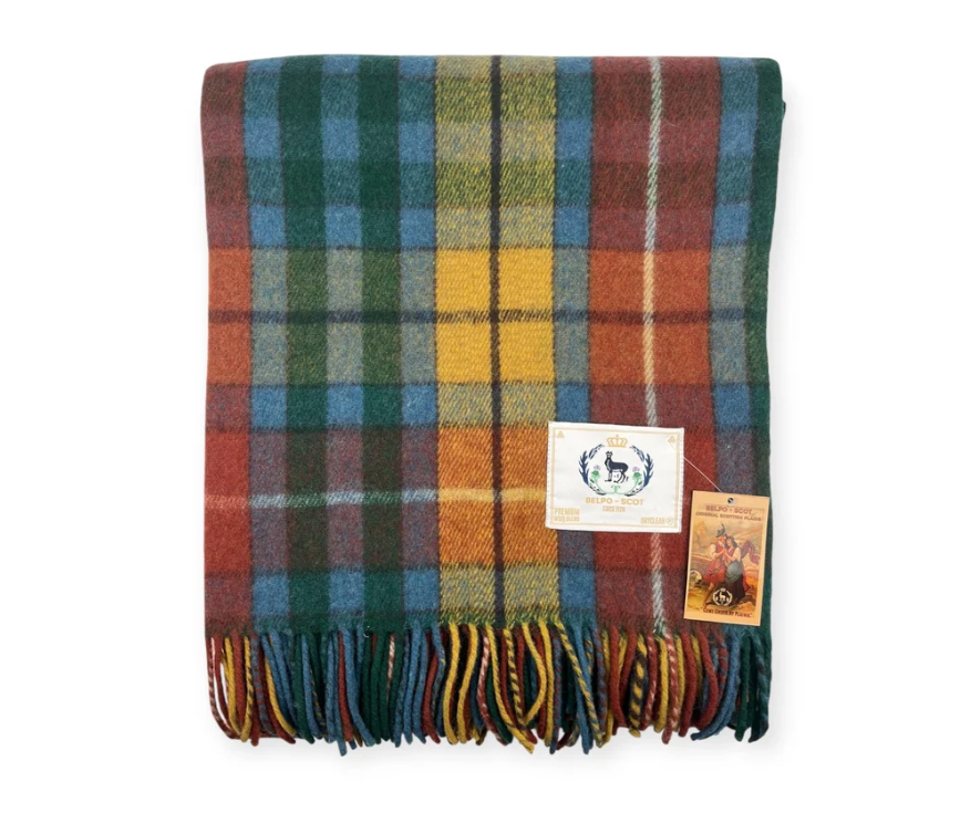 Belpo - Tartan blanket | wollen plaid Buchanan old 150x180 cm.
