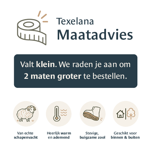 Texelana Blis | Premium pantoffel laars van schapenvacht