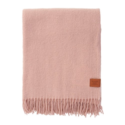 Klippan - True | wollen plaid van gerecyclede- en lamswol Pink 130x180 cm.