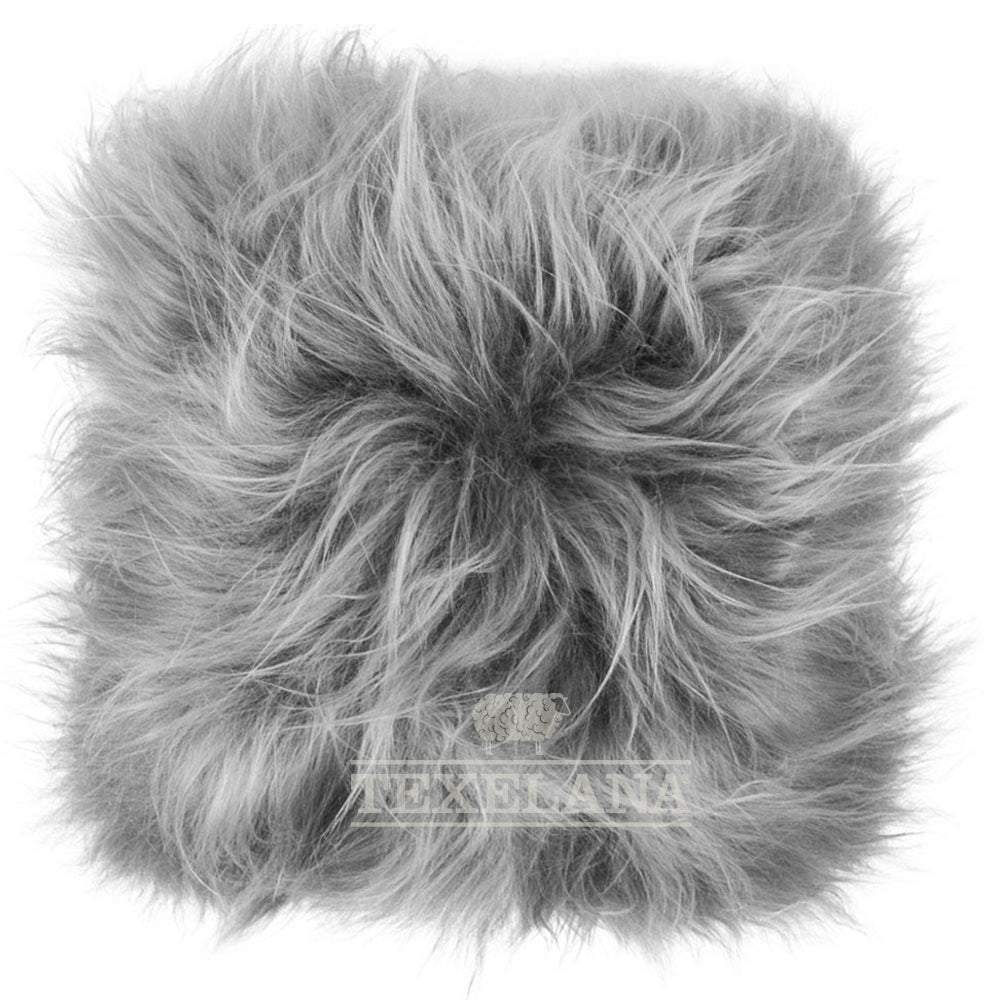 Texelana - decorative sheepskin cushion | long-haired, single sided