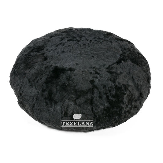 Texelana - pouf of Icelandic sheepskin | floor black