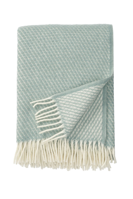 Klippan - Velvet | plaid van lamswol Duck egg blue 180x200 cm.
