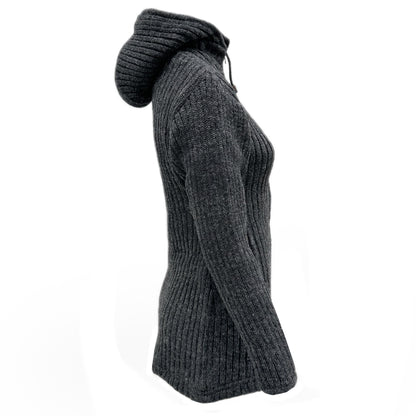 Planet Wool - Long Jacket Rib | langer Woll-Cardigan für Damen