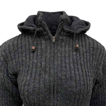 Planet Wool - Long Jacket Rib | langer Woll-Cardigan für Damen