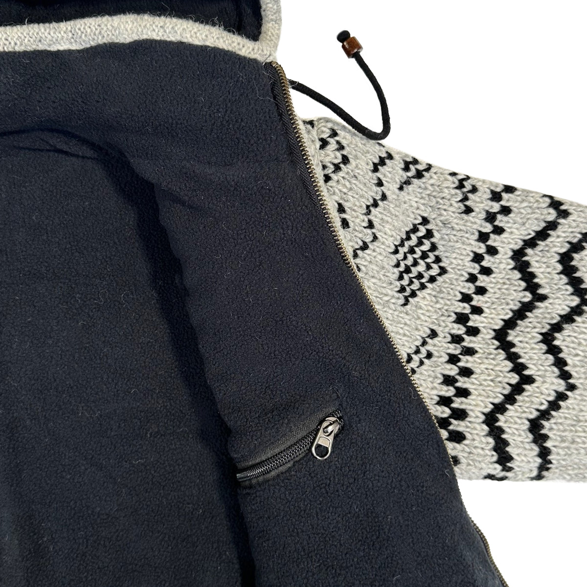 Planet Wool - Cross design | wollen vest met fleecevoering