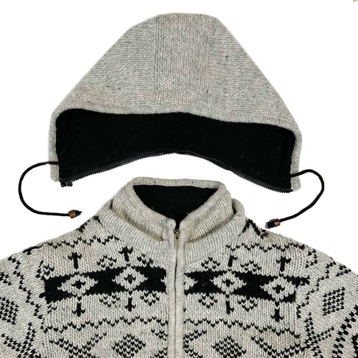 Planet Wool - Cross design | wollen vest met fleecevoering
