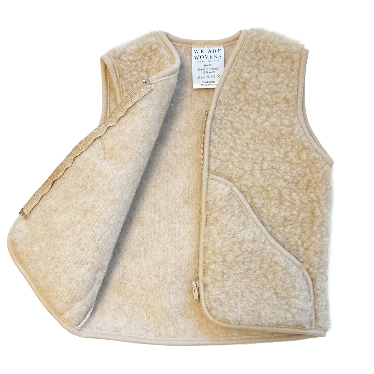We are Wovens - Kids vest zipper | wollen kinder bodywarmer