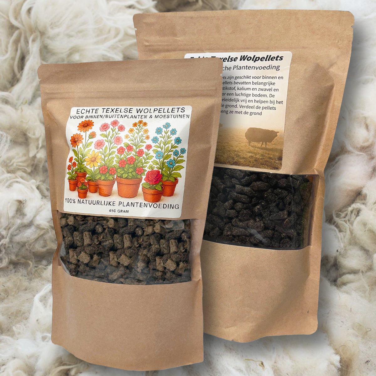 Echte Texelse Wolpellets van Texelse schapenwol