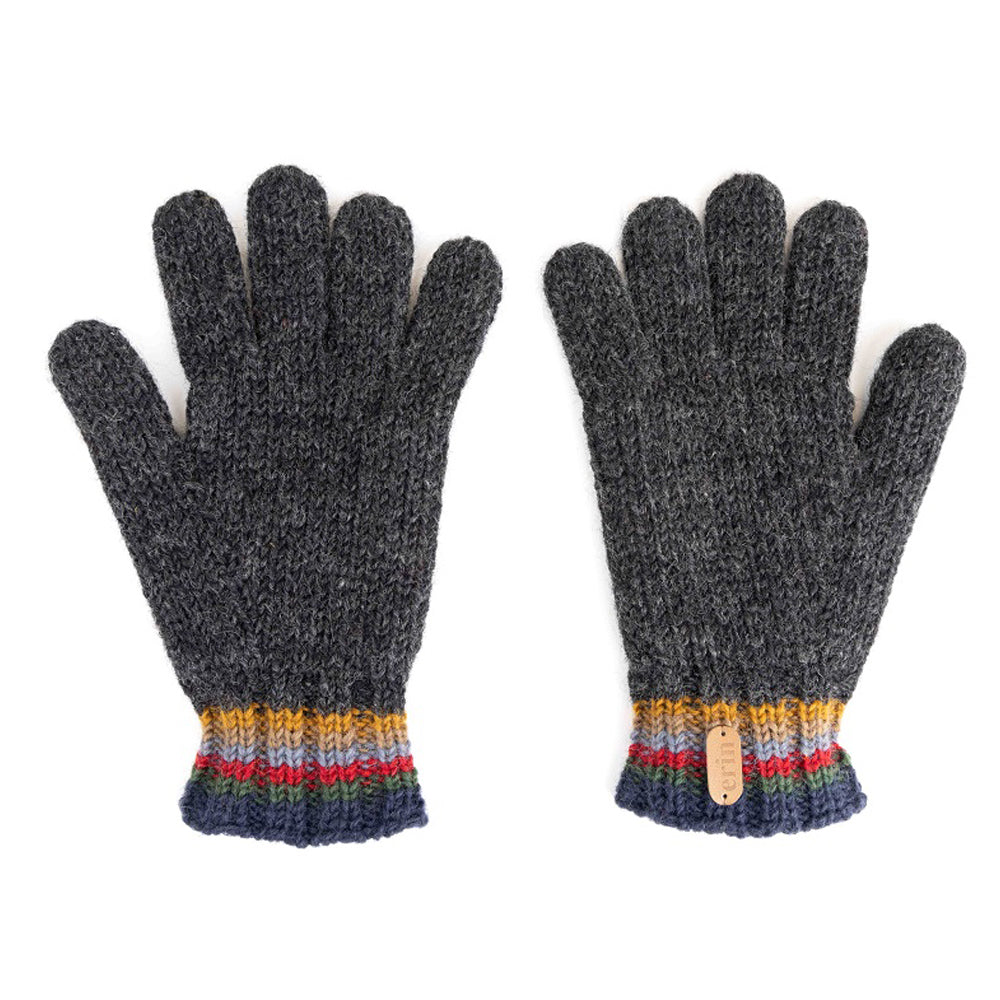 Erin Knitwear - Wool fingergloves | handschoenen van wol Charcoal