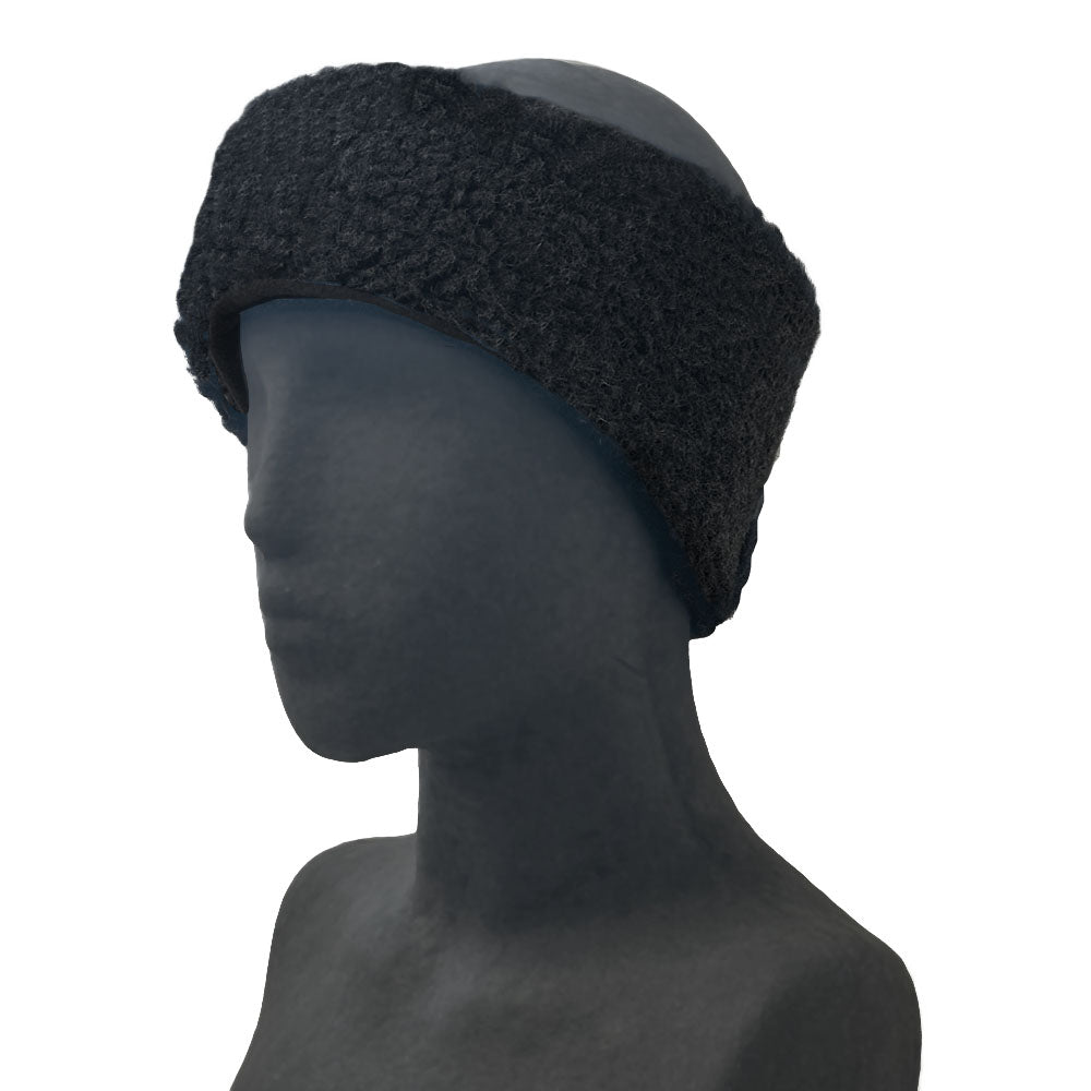 Yoko Wool - headband | hoofdband van schapenwol Black