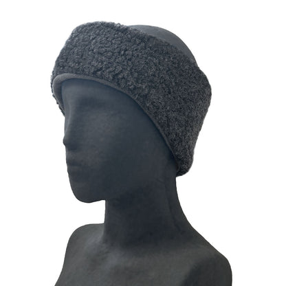 Yoko Wool - headband | hoofdband van schapenwol Graphite