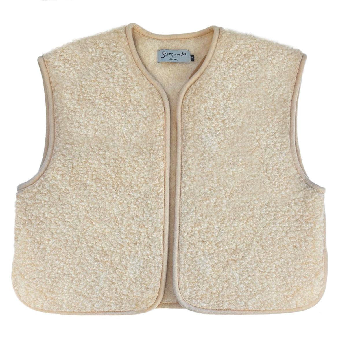 Yoko Wool - Camy vest | bodywarmer van wolborg Beige