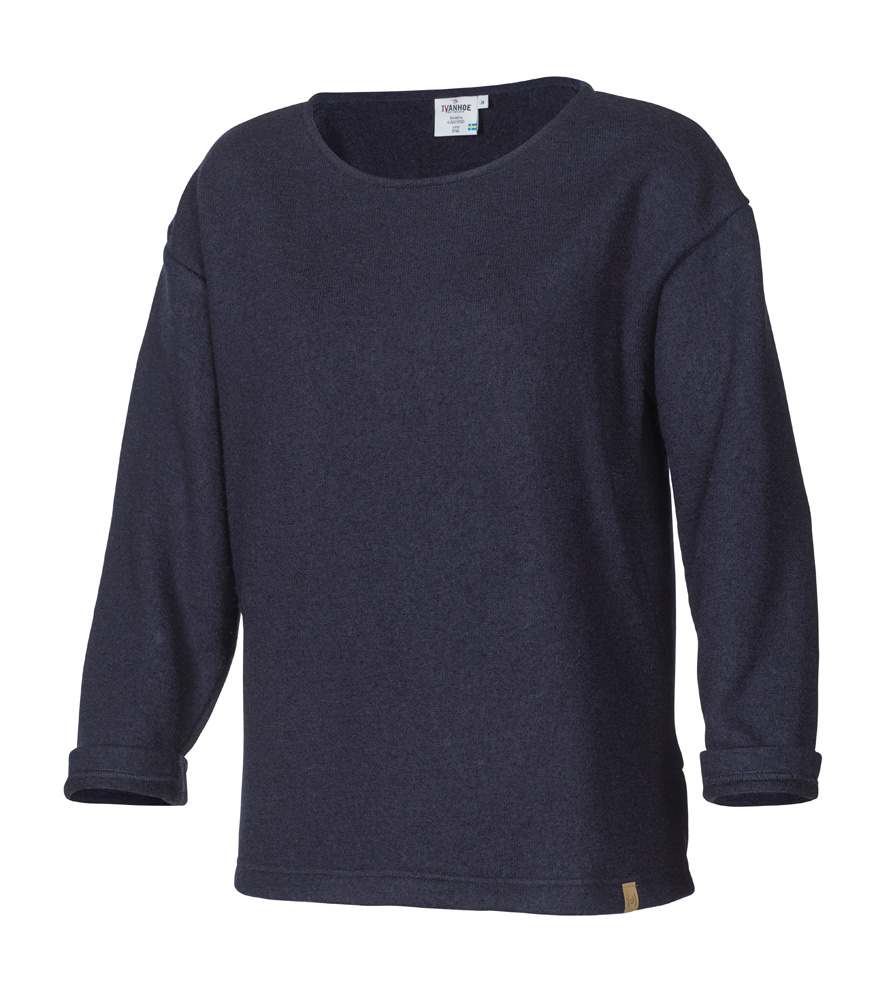 Ivanhoe Knitted in Sweden - Bystad Solid | wollen damestrui Navy