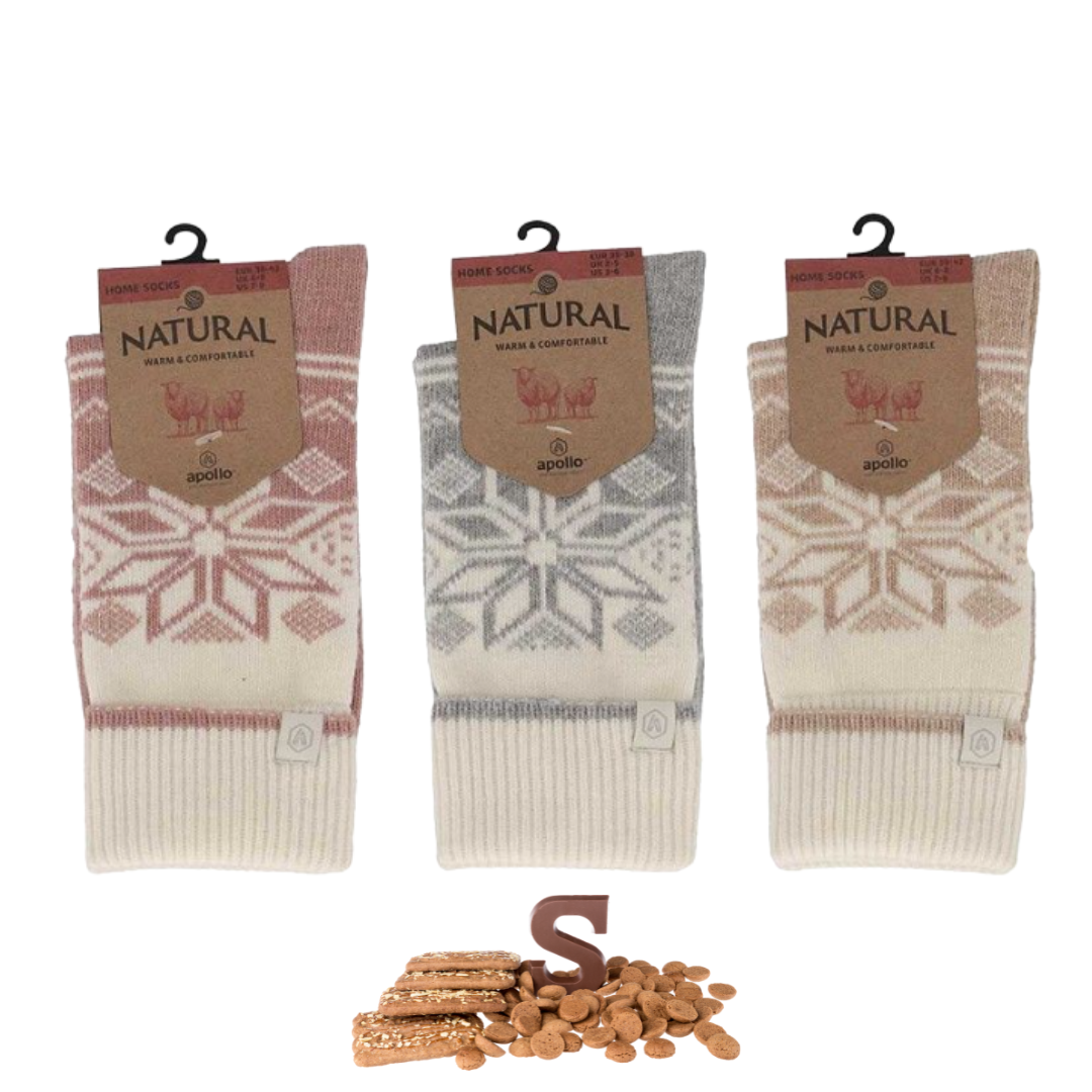 Apollo | Norwegian wool house socks with turn-up