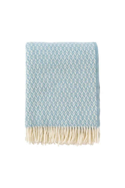 Klippan - Lovik | plaid met gerecyclede wol Heavenly Blue