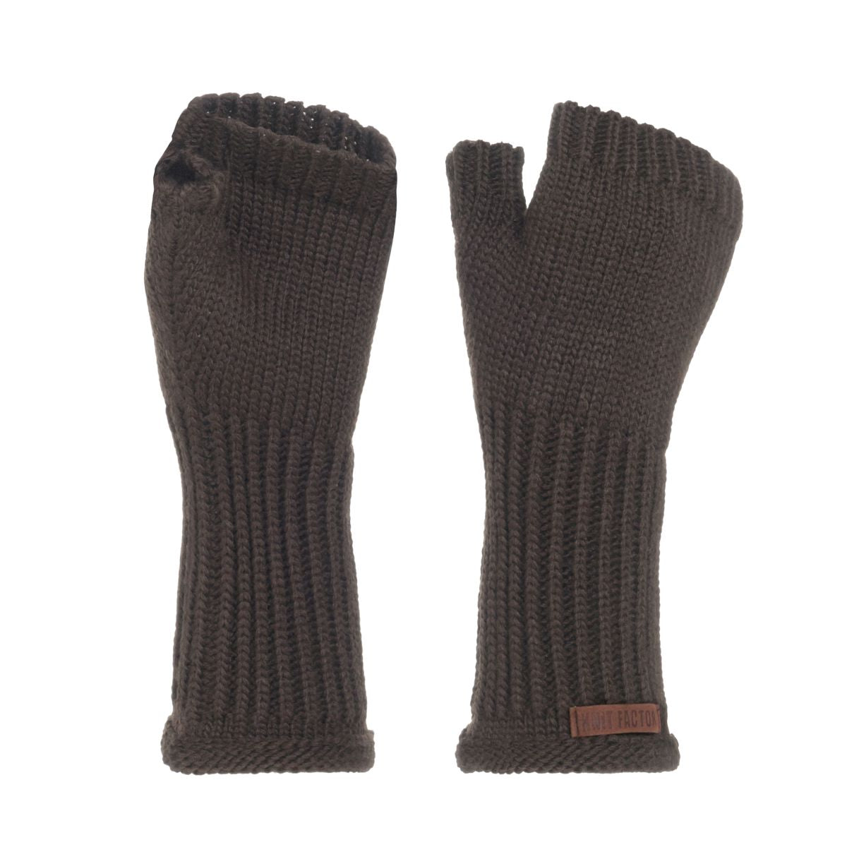 Knit Factory - Cleo | vingerloze handschoenen Taupe