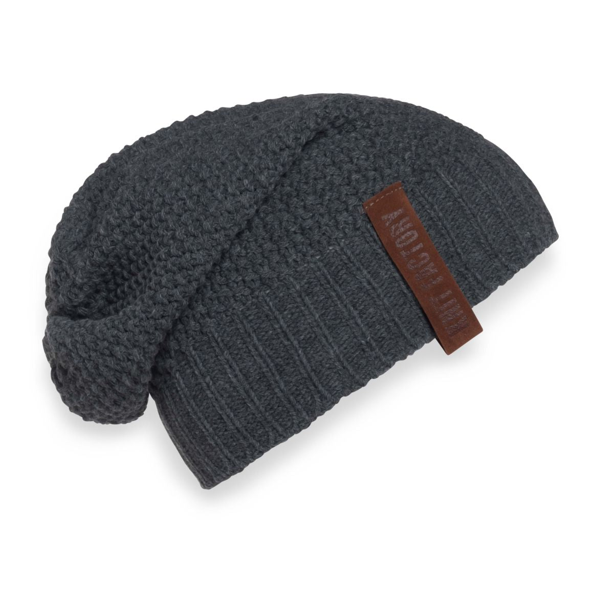 Knit Factory - Coco beanie | gebreide muts Antraciet