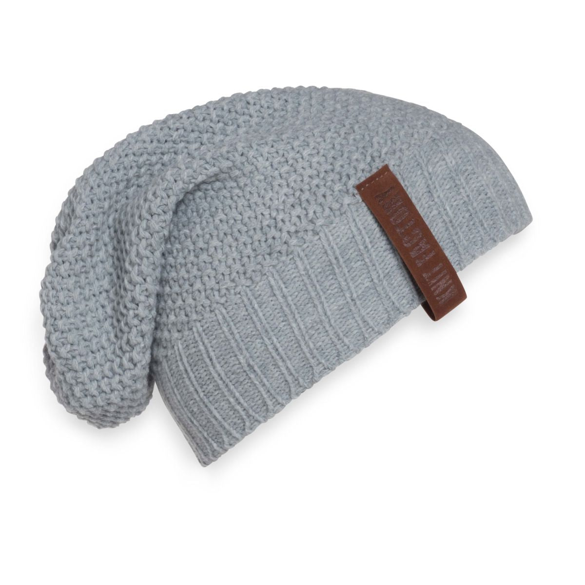 Knit Factory - Coco beanie | gebreide muts Lichtgrijs