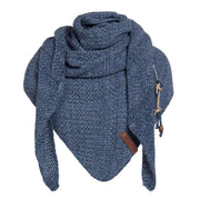 Knit Factory - Coco | omslagdoek Jeans Indigo