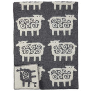 Klippan - Sheep | ledikantdeken van eco-wol Grey 90x130 cm.