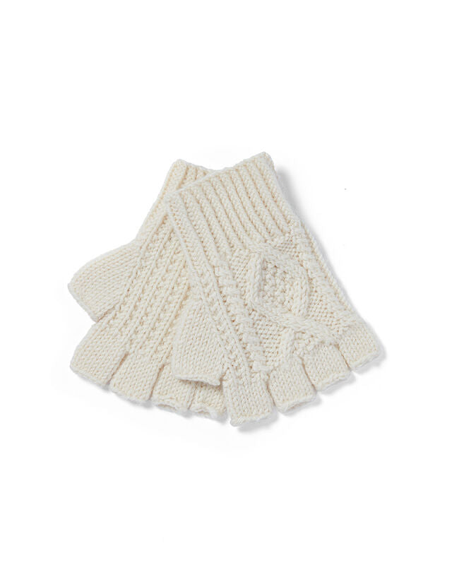 Aran Woollen Mills - R210 | handschoenen zonder vingers White
