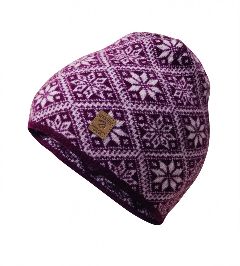 Ivanhoe Knitted in Sweden - Freya hat | wollen muts Rumba red