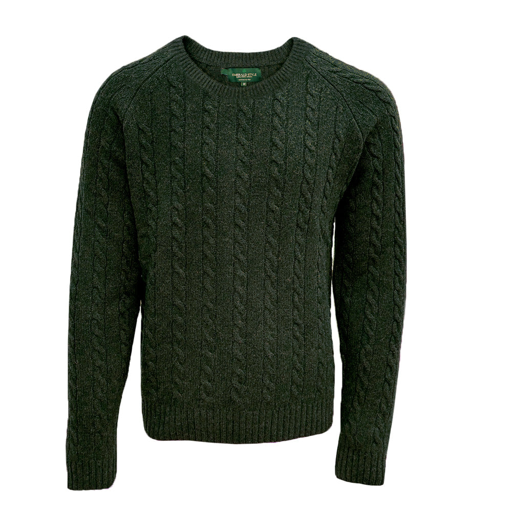 Emerald Style - M Baltimore CN | wollen herentrui van lamswol Barbour Green