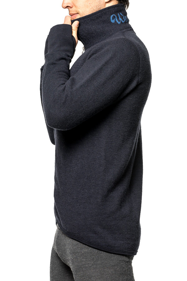 Woolpower - Full zip jacket 400 | wollen thermovest Navy