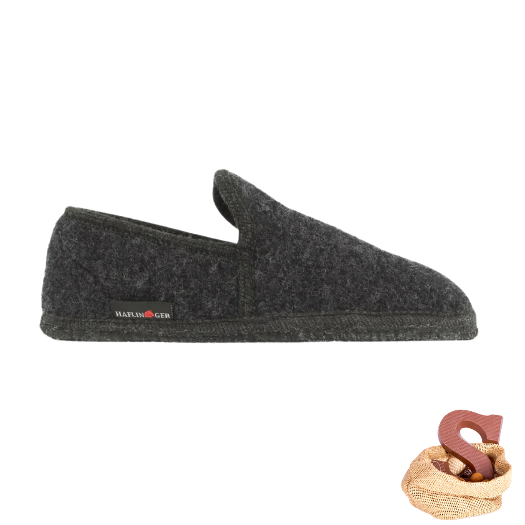 Haflinger - Loafer | Wollpantoffel mit Latexsohle