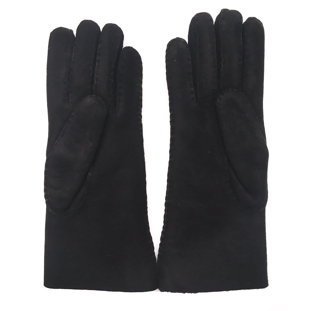 Texelana | suède handschoenen van schapenvacht Zwart