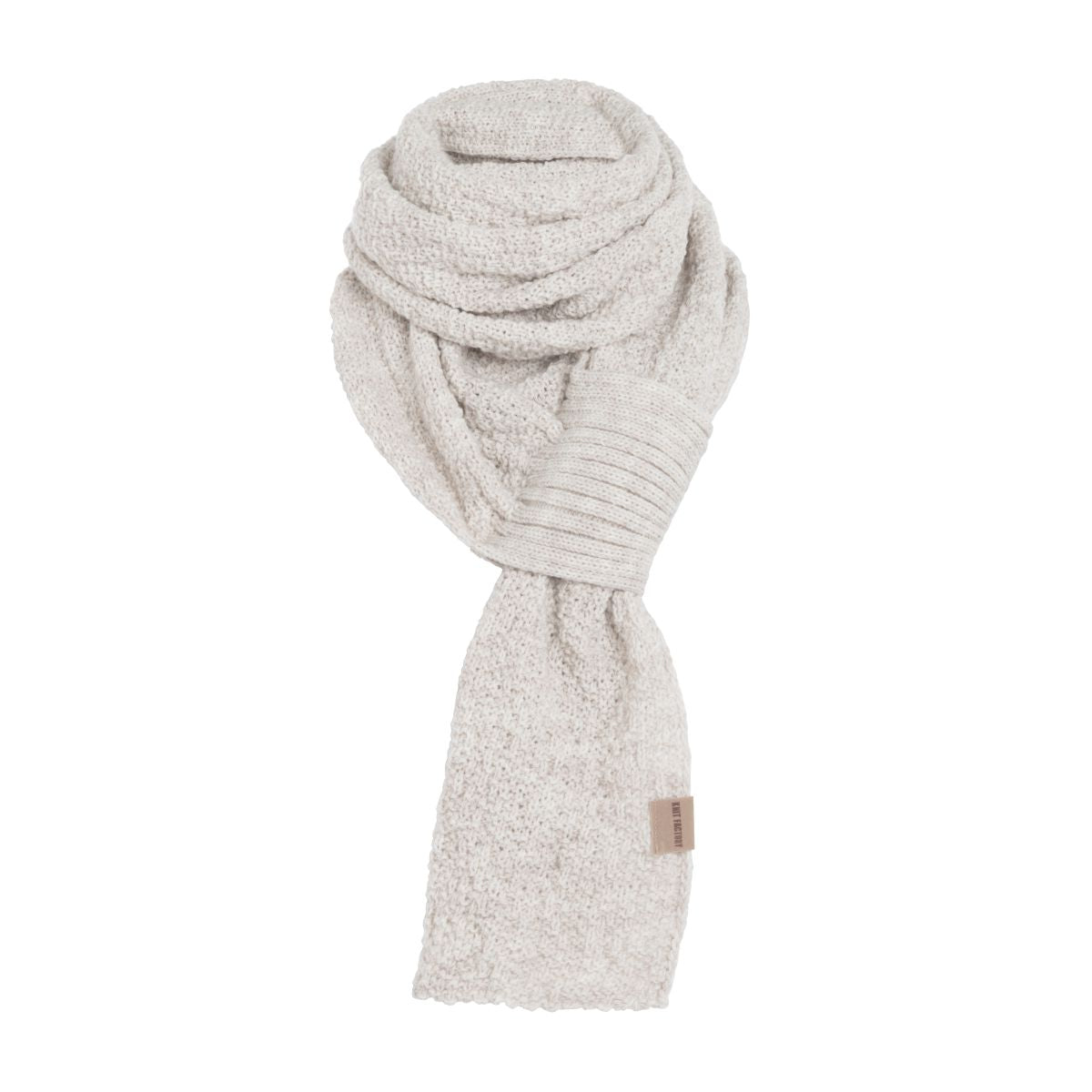 Knit Factory - Haze | gebreide sjaal Beige