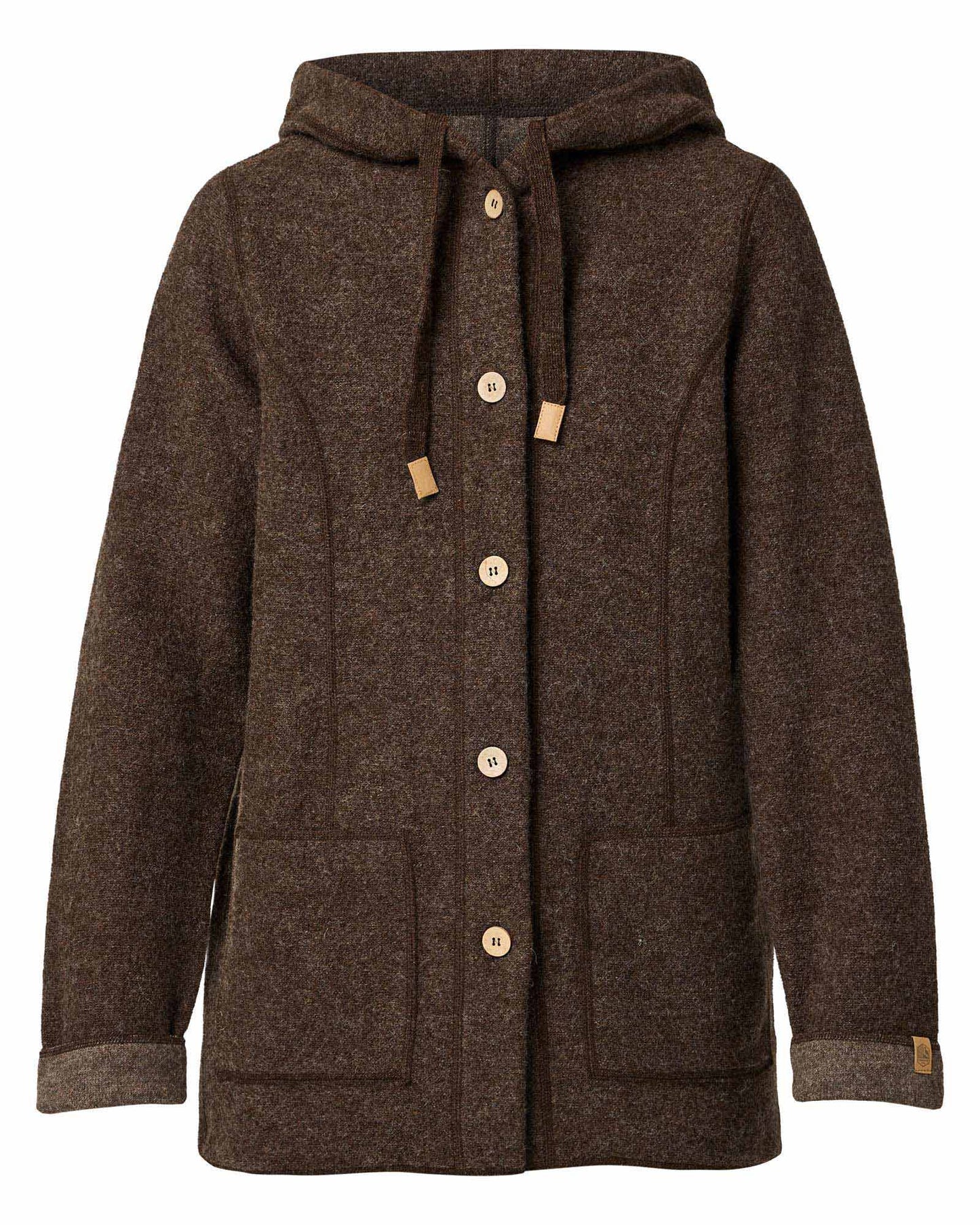 Ivanhoe Knitted in Sweden - NLS Dahlia | wollen damesjas Chocolate