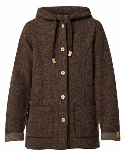 Ivanhoe Knitted in Sweden - NLS Dahlia | wollen damesjas Chocolate