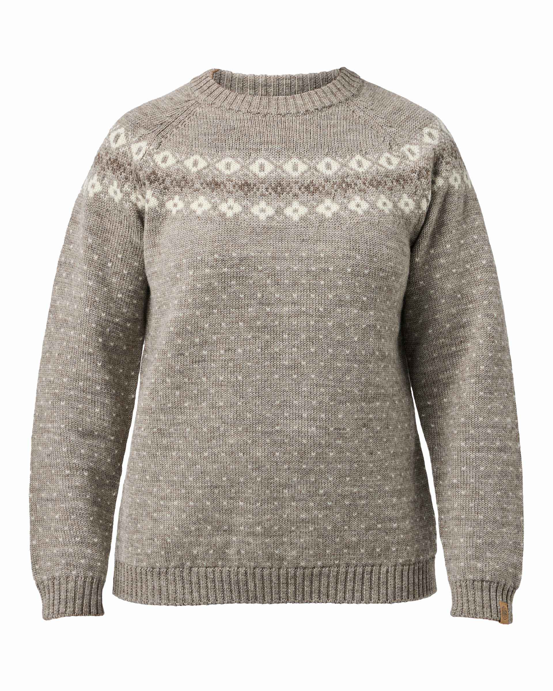 Ivanhoe Knitted in Sweden - Sire crewneck | Noorse wollen trui Vanilla sugar