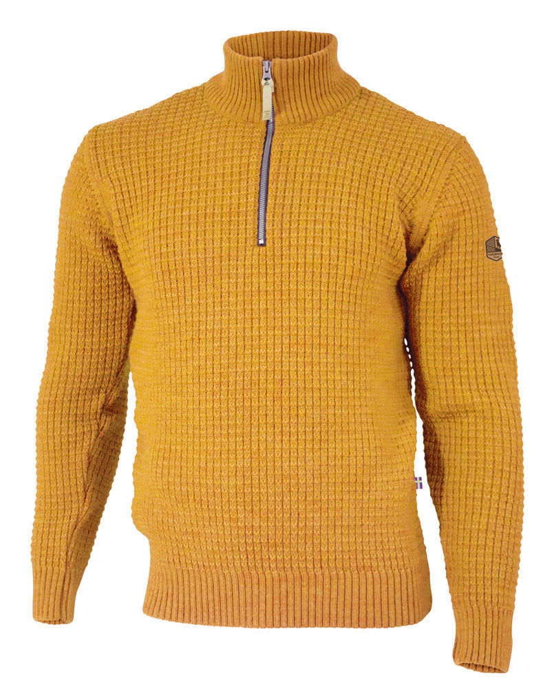 Ivanhoe Knitted in Sweden - Moritz HZ | wollen trui met rits Autumn blaze