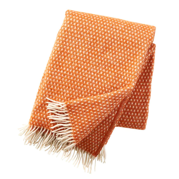 Klippan - Knut | plaid van lamswol Orange 130x200 cm.