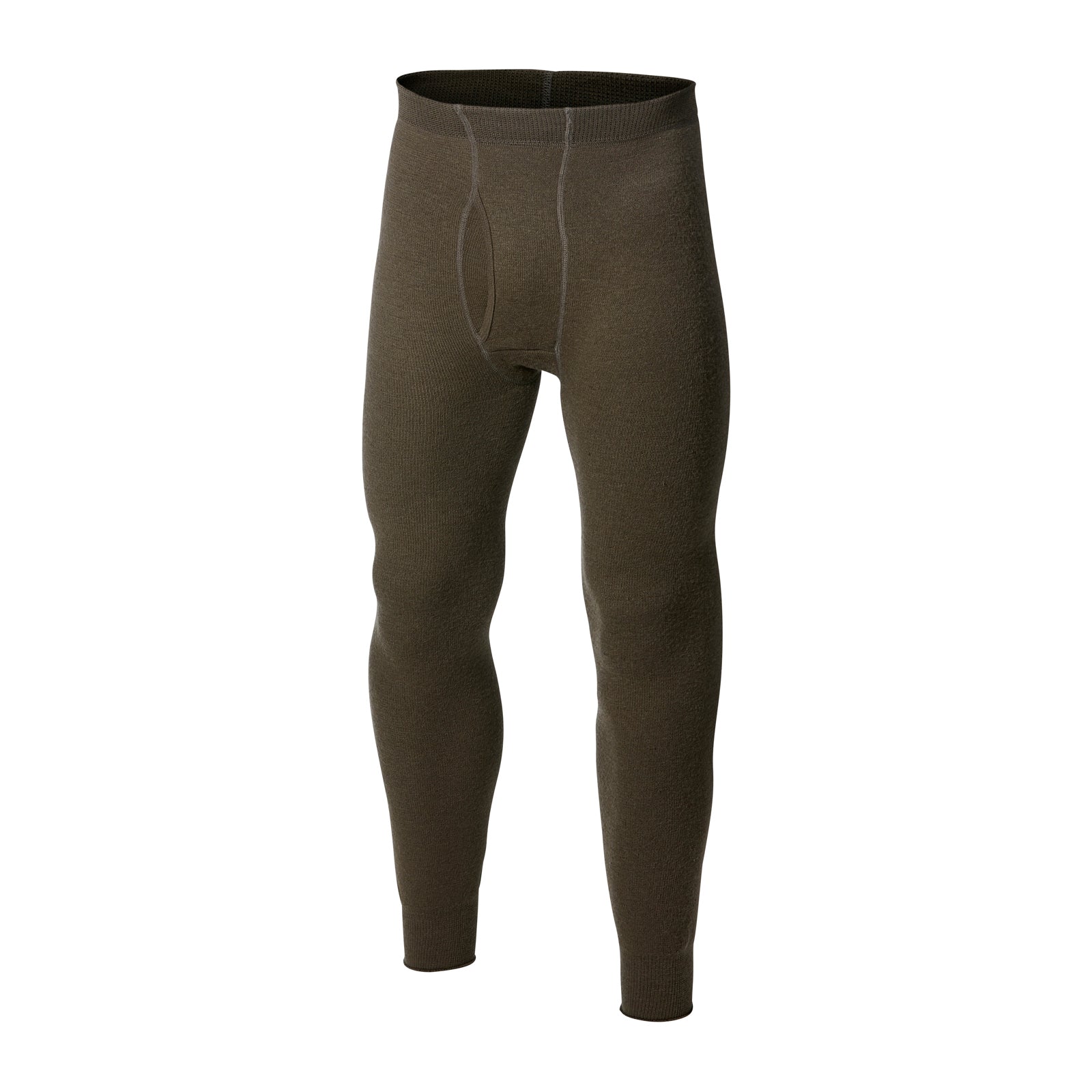 Woolpower - Long Johns 200 | wollen thermolegging met gulp Pine green
