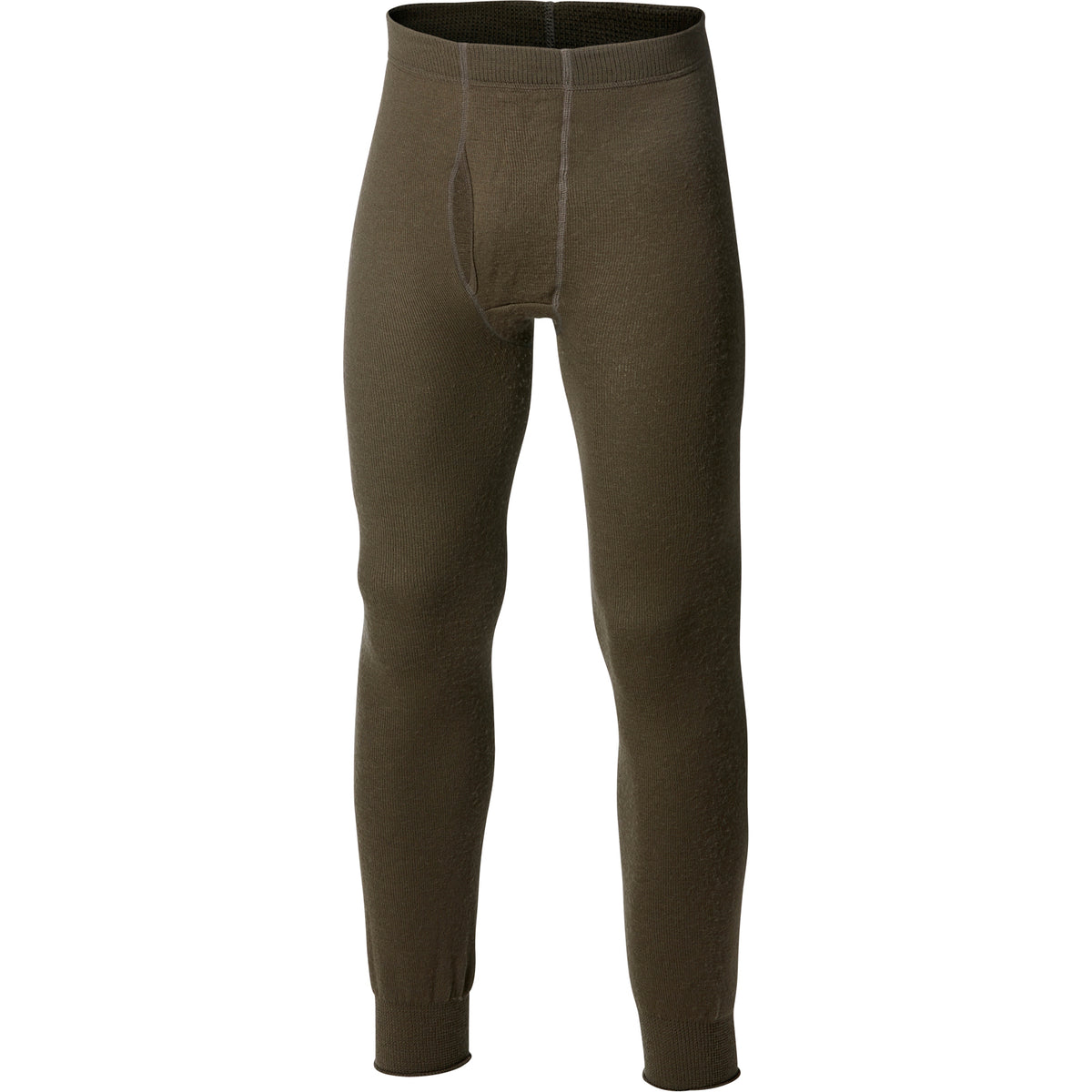 Woolpower - Long Johns 400 | wollen thermolegging met gulp Pine green