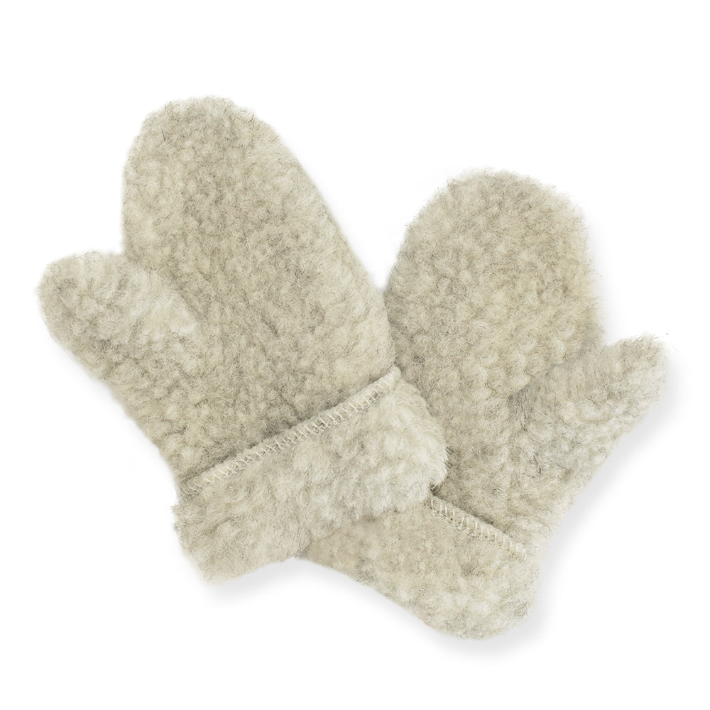 Yoko Wool - Freeze mittens junior | wollen kinderwanten Naturel