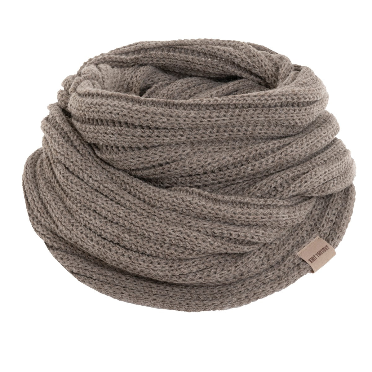 Knit Factory - Nica | gebreide colsjaal Marron