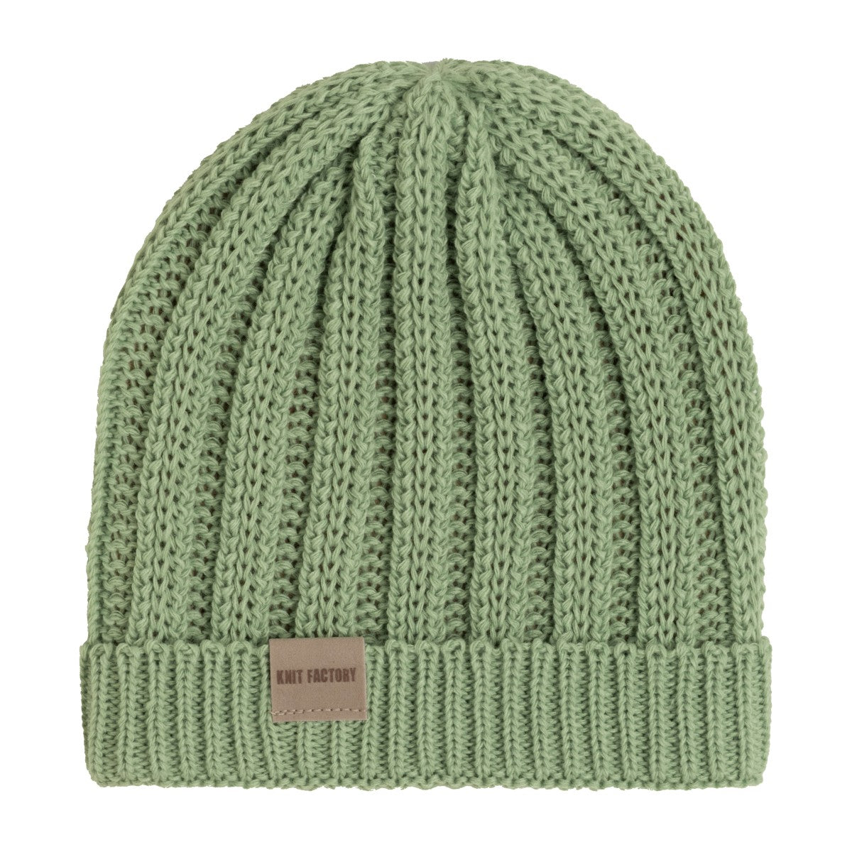 Knit Factory - Nica beanie | gebreide muts Sage Green